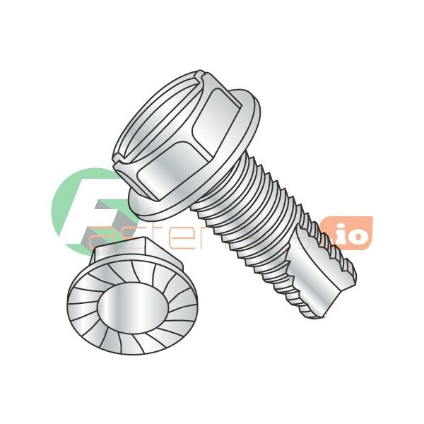 Newport Fasteners Thread Cutting Screw, 1/4"-20 x 3/4 in, Zinc Plated Steel Hex Head Slotted Drive, 3000 PK 908956 - main